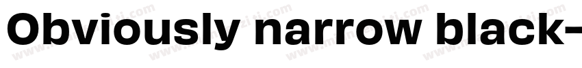 Obviously narrow black字体转换